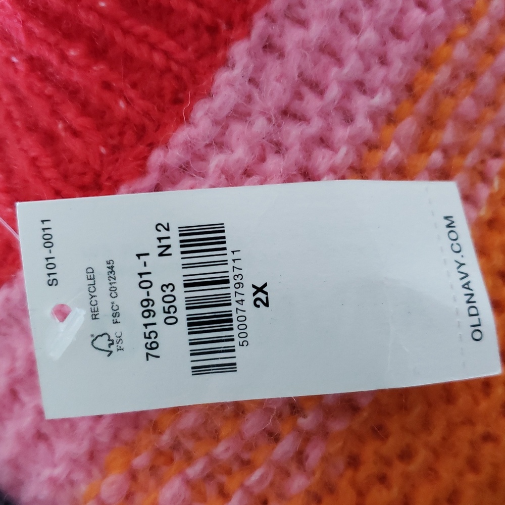 Old Navy Rainbow Knit Sweater Women's 2X multicolor - Picture 8 of 9